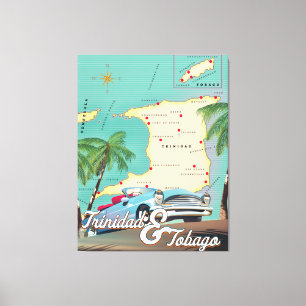 Trinidad & Tobago travel poster Canvas Print