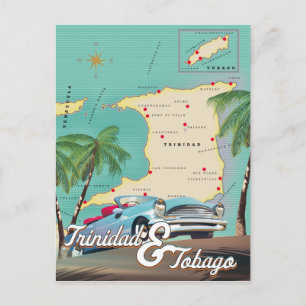 Trinidad & Tobago travel poster Postcard