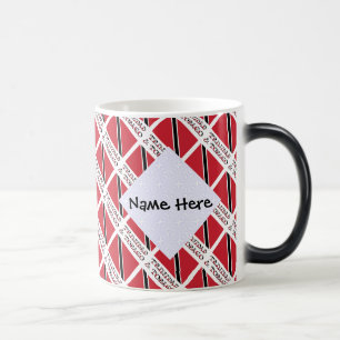 Trinidad Tobago Trinidadian Flag Tiled Personalize Magic Mug