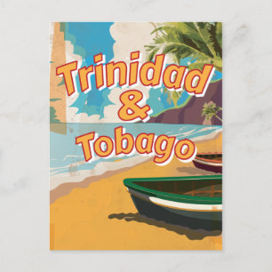 Trinidad & Tobago Vintage vacation Poster Postcard