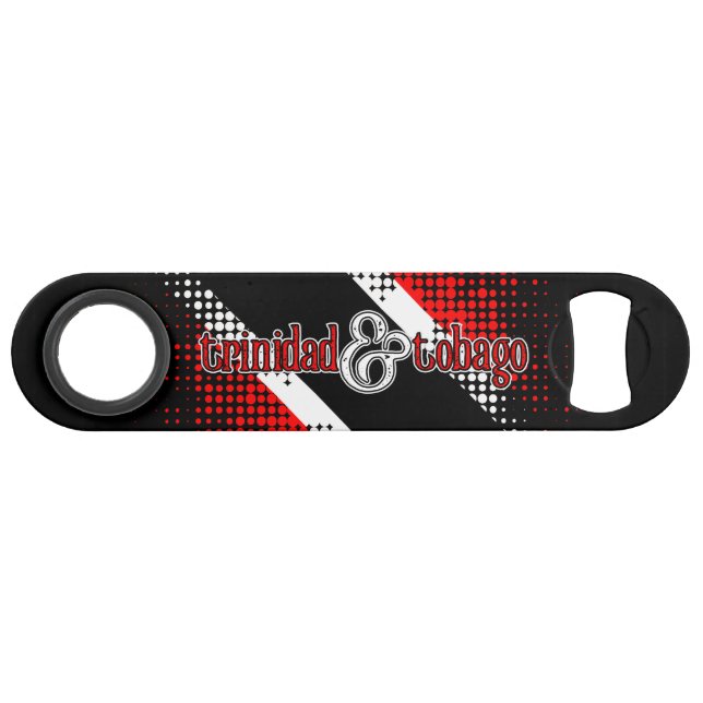 Trinidad & Tobago with your name Dot Pattern Flag Bar Key (Back Horizontal)