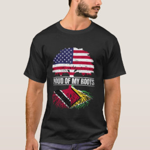Trinidadian Guyanese Mix Proud of my Roots Trinida T-Shirt