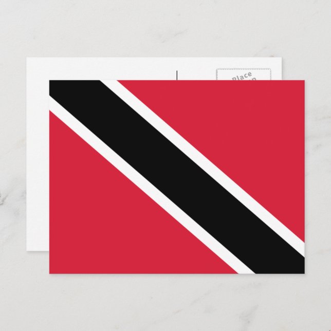 Trinidadians and Tobago Flag, Trinidad and Tobago Postcard (Front/Back)