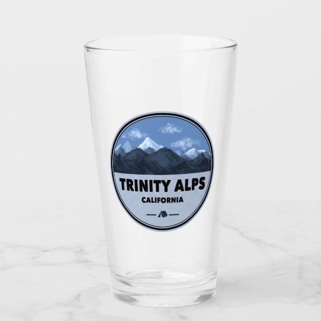 Trinity Alps California Camping Glass (Front)