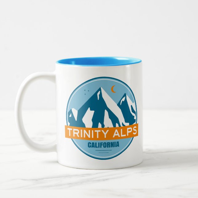 Trinity Alps California Two-Tone Coffee Mug (Left)