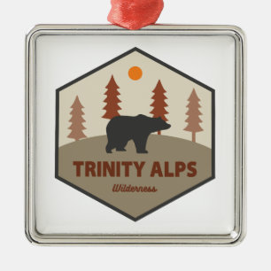 Trinity Alps Wilderness California Bear Metal Ornament