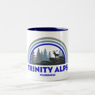 Trinity Alps Wilderness California Rainbow Deer Two-Tone Coffee Mug