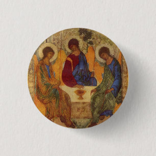 Trinity Angels At Mamre  1 Inch Round Button