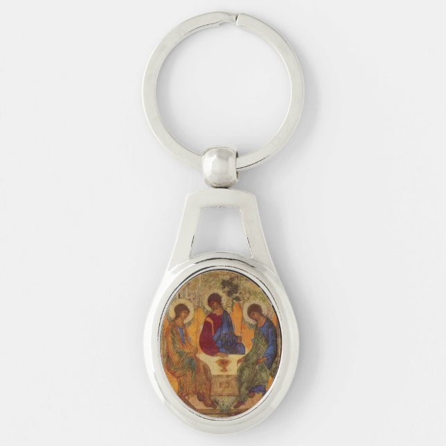 Trinity Angels At Mamre  Keychain (Front)