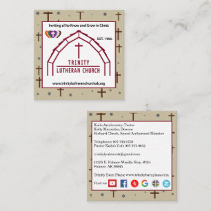 Trinity Business Card with Cross Background