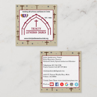 Trinity Business Card with Cross Background