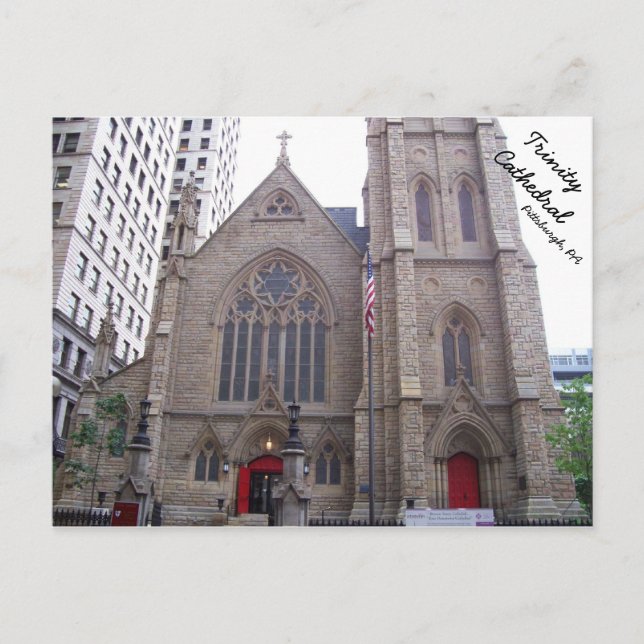 Trinity Cathedral in Downtown Pittsburgh, PA Postcard (Front)