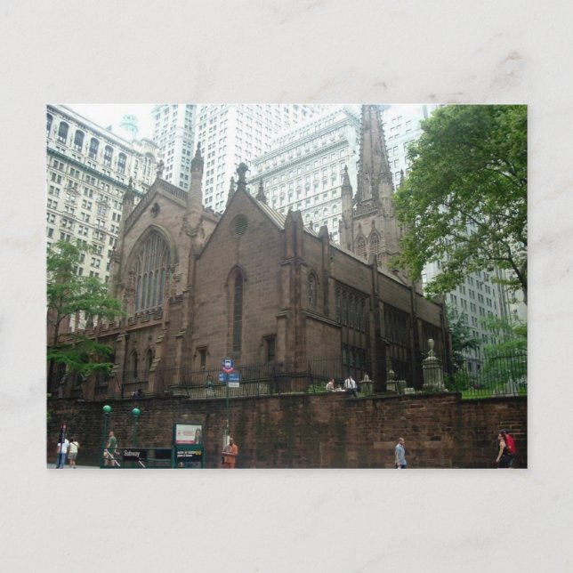 TRINITY CHURCH FROM TRINITY PLACE POSTCARD (Front)
