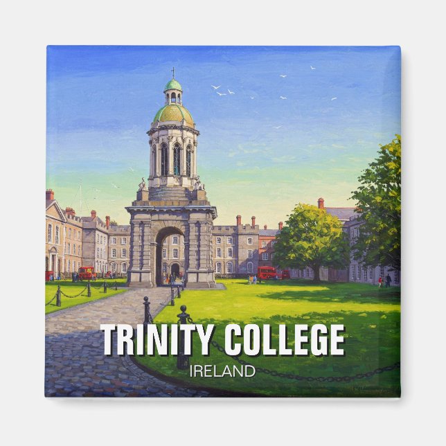 Trinity College Dublin Ireland Travel Magnet (Front)