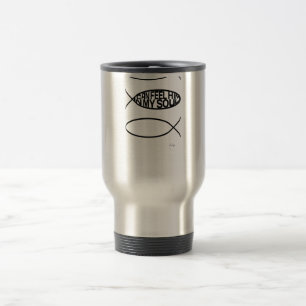 Trinity Fishes I can feel Him in my Soul Travel Mug