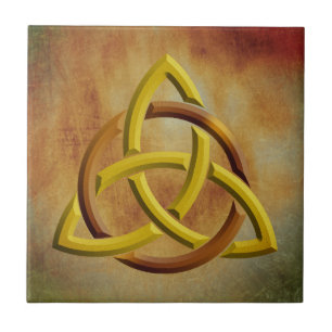 Trinity Knot Celtic Grunge Vintage Tile