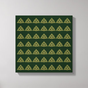 Trinity Knot Green Canvas Print