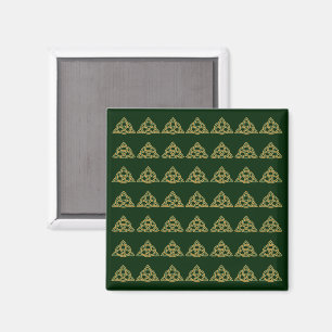Trinity Knot Green Magnets