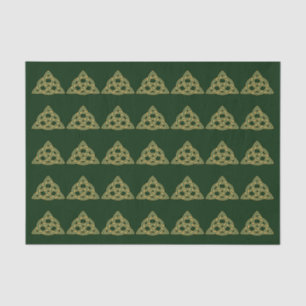 Trinity Knot Green Tissue Paper