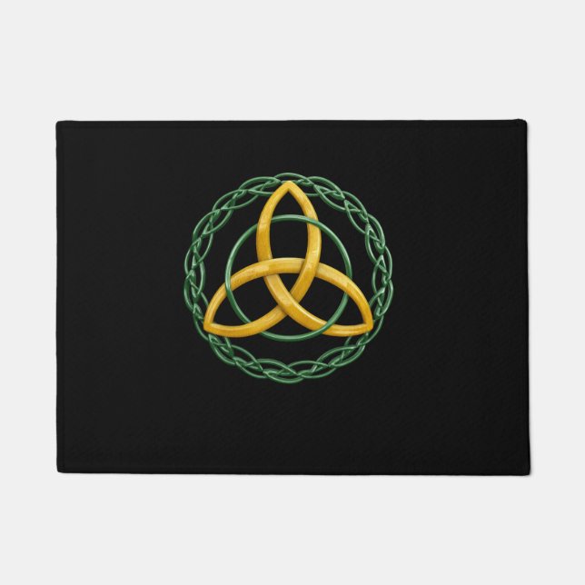 Trinity Knot Triquetra Celtic Symbol Doormat (Front)