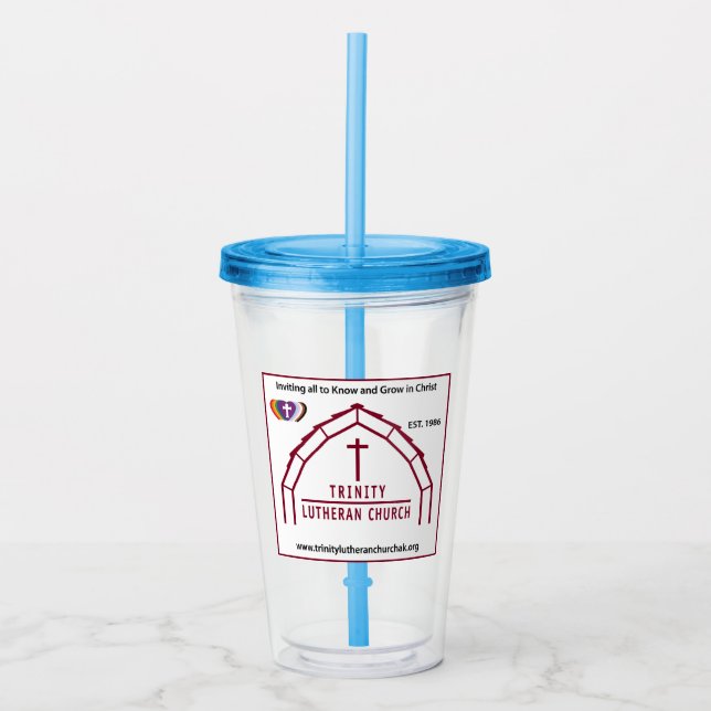 Trinity Logo on Tumbler  (Front)
