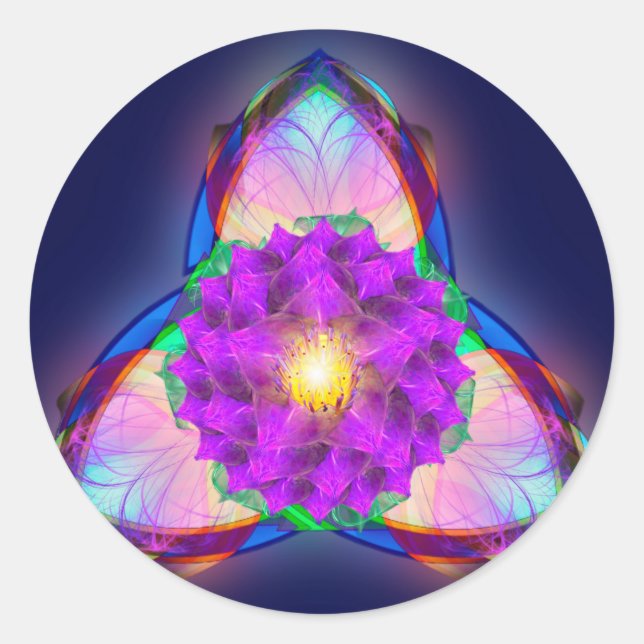 Trinity Lotus Classic Round Sticker (Front)