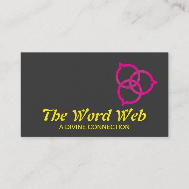 Trinity Speech Bubble Logo (pink) Business Card (Front)