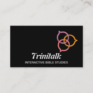 Trinity Speech Bubble Logo (pink, coral, orange) Business Card