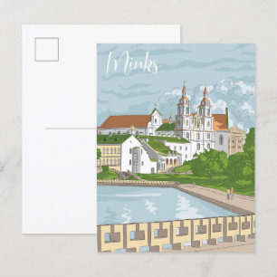 Trinity Suburb Minks Belarus Travel Postcard