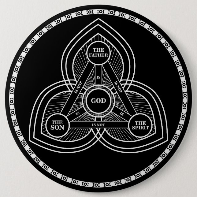 Trinity The Father, The Son And Holy Spirit I 6 Inch Round Button (Front)