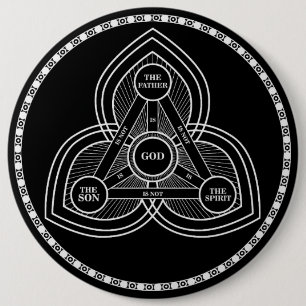 Trinity The Father, The Son And Holy Spirit I 6 Inch Round Button