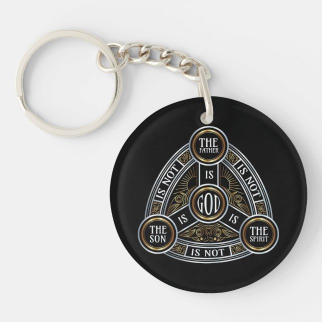 Trinity The Father, The Son And Holy Spirit Keychain (Front)