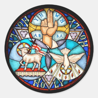 Trinity The Father, The Son And Holy Spirit Symbol Classic Round Sticker