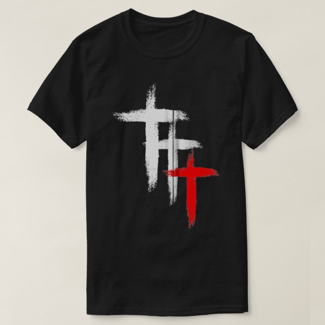 Trinity Vintage Triple Cross Zip  T-Shirt (Design Front)