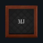 Trinket Box - Black 3D Initials<br><div class="desc">Simple Trinket Box for jewellery and other keepsakes. Customize with your own initials.</div>