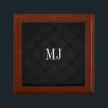 Trinket Box - Black 3D Initials<br><div class="desc">Simple Trinket Box for jewellery and other keepsakes. Customize with your own initials.</div>