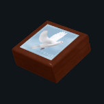Trinket Box Dove<br><div class="desc">Trinket box shown in golden oak wood with a dove print.
Customize this item or buy as is.
Stock Image
freepik.com</div>