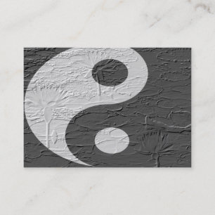 Trio Balance/ Lotus Blossoms Embossed-Like Texture Business Card