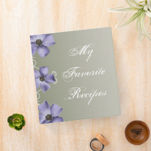 Trio Blooms Recipe Book Binder