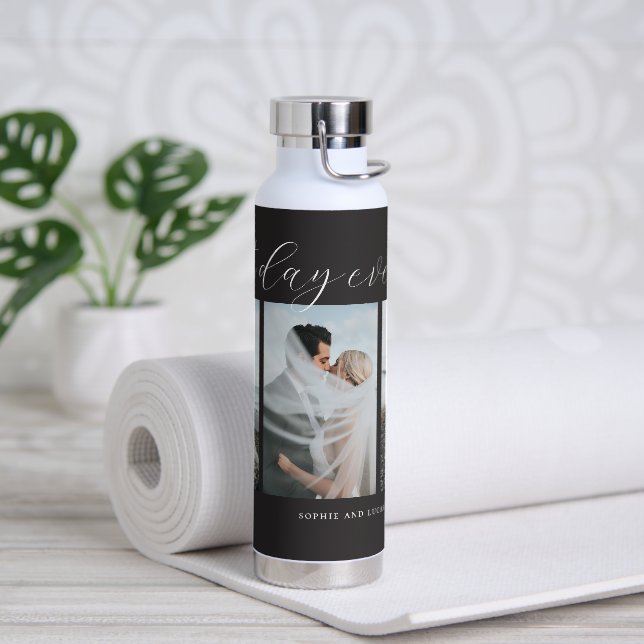 Trio Collage EDITABLE COULEUR Bouteille d'eau (Yoga)