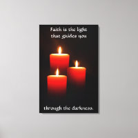 Trio de bougies avec verso sur toile noire Imprime