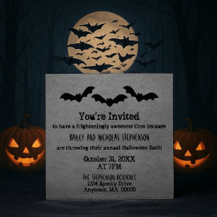 Trio de chauves-souris Invitation du parti Hallowe