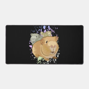 Trio de cochons d'Inde colorés éclaboussure de pei