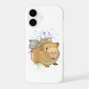 Trio de cochons d'Inde mignons Splash de peinture