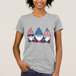 Trio de gnomes patriotiques dessin de t-shirt vint
