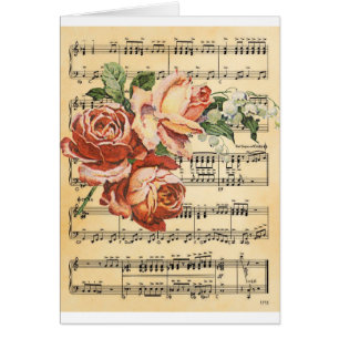Trio et musique Rose vintage