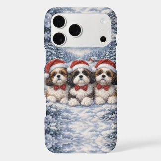Trio festif de Shih Tzu 