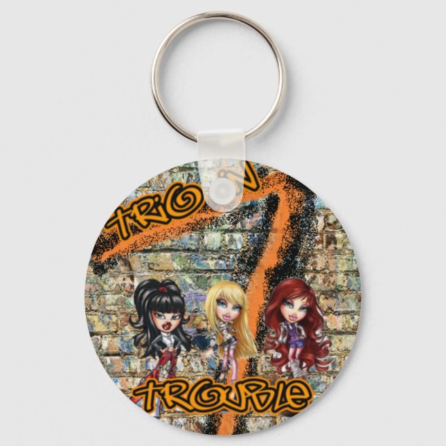 Trio In Trouble Keychain2 Keychain (Front)