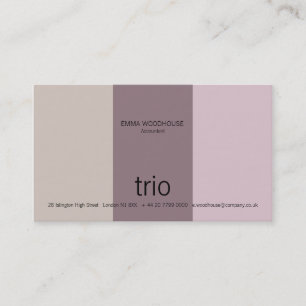 Trio Lilac & Mauve Business Card