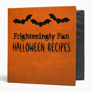 Trio of Bats Halloween Binder (1.5 inch), Orange